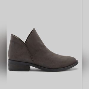 Eileen Fisher Leaf Bootie Brown Suede Split Slip on Sze 6.5 Boho Festival Preown